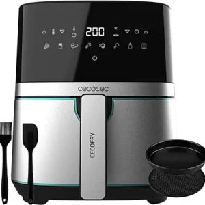 Freidora de aire – Cecotec Cecofry Full Inox Pro 5500 con Accesorios, 1700 W, 8 Modos, 5.5 l, Plata