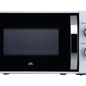 Microondas – OK OMW 2024-3 W, 700 W, 5 Niveles de Potencia, 20 l, Control Mecánico, Blanco
